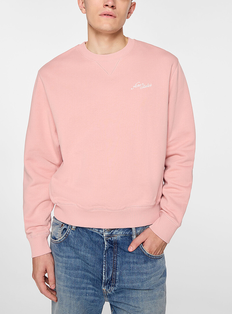 Washed Pink Cursive Logo Sweatshirt