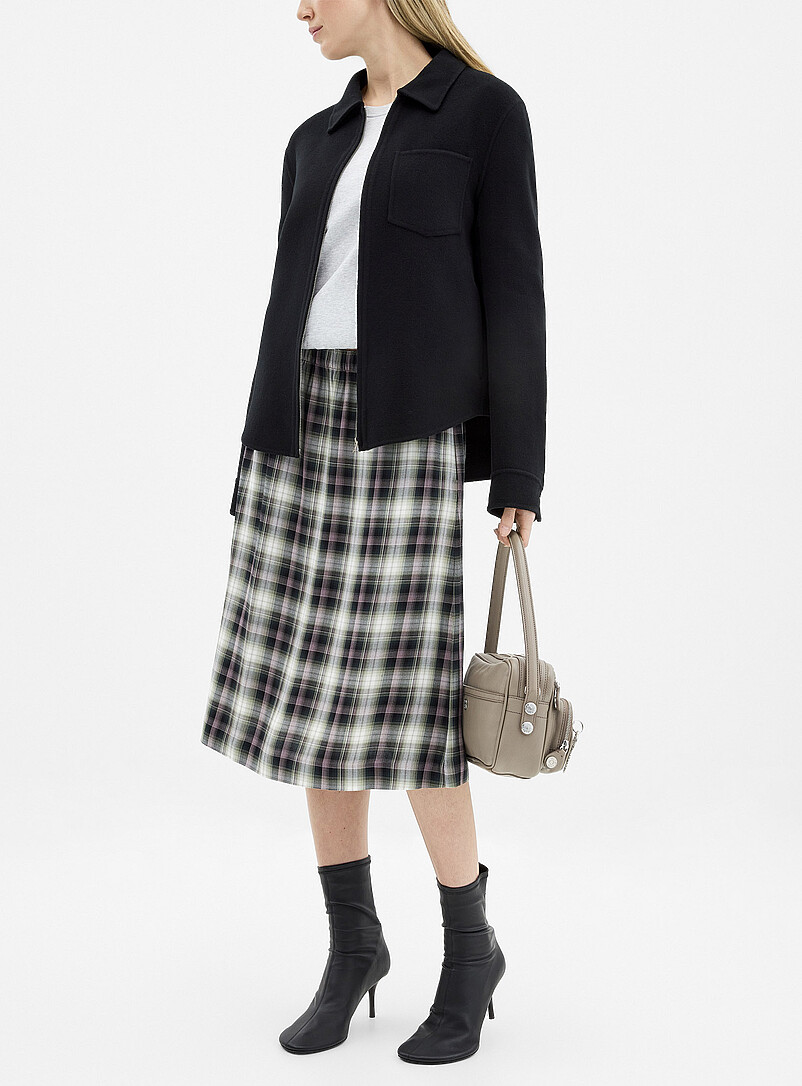 Zippered wool and cashmere overshirt product image 2