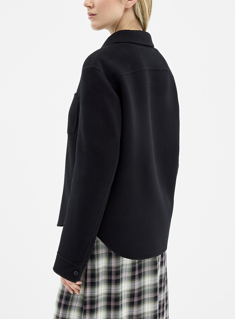 Zippered wool and cashmere overshirt product image 3