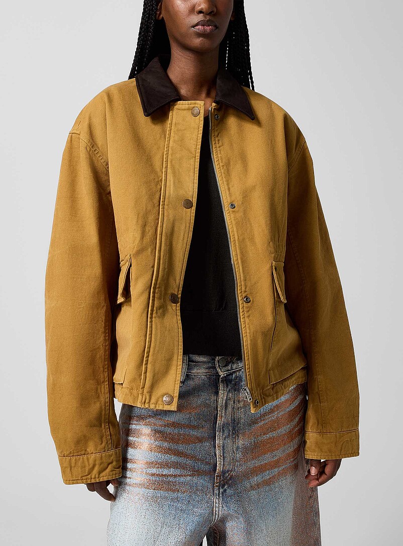 Adjustable Waist Fabric Jacket