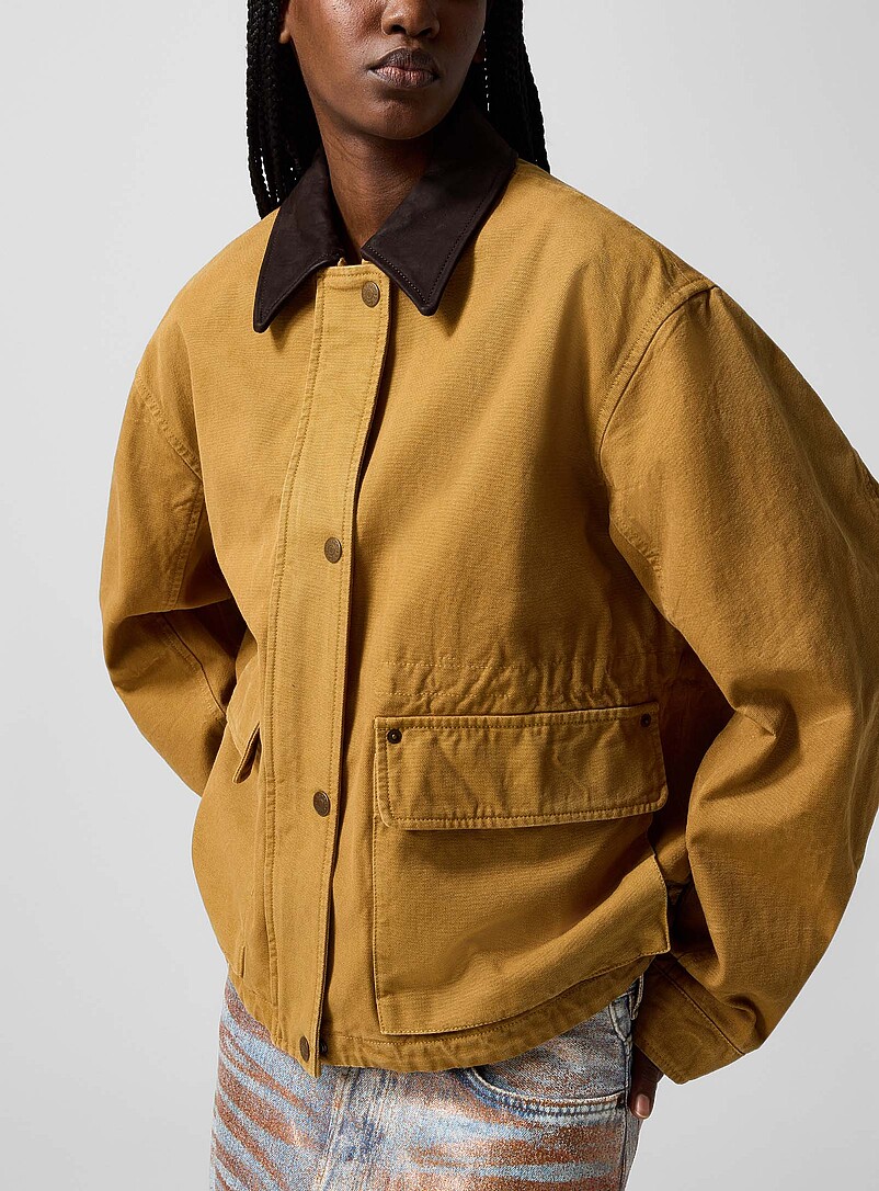 Adjustable waist fabric jacket product image 2