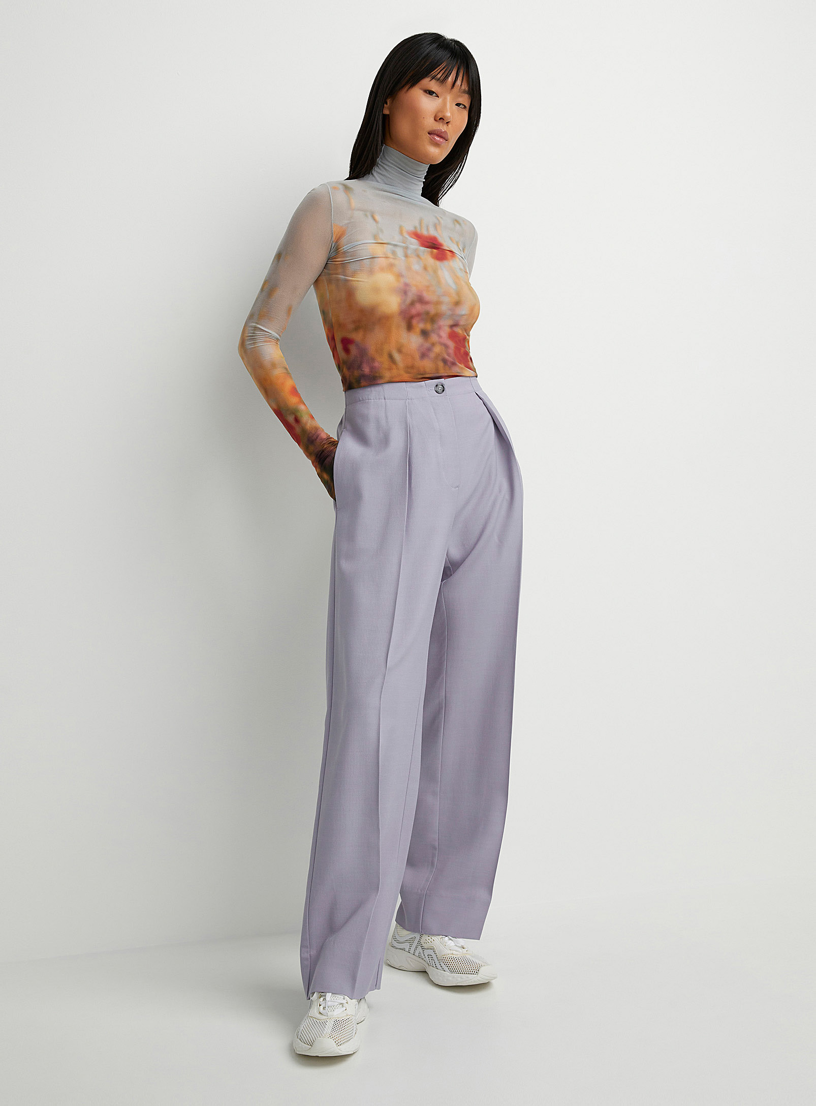 Shop Acne Studios Purple Wide-leg Pant In Lilacs