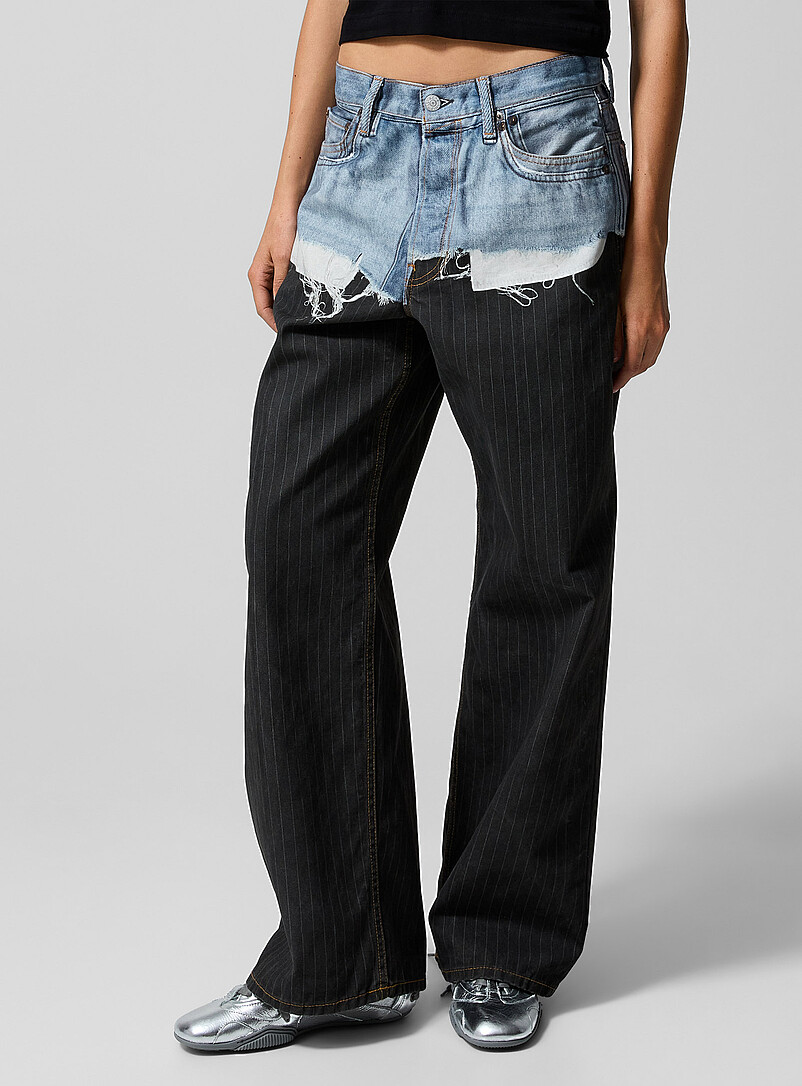 Coated effect trompe-l'oeil pant product image (primary)