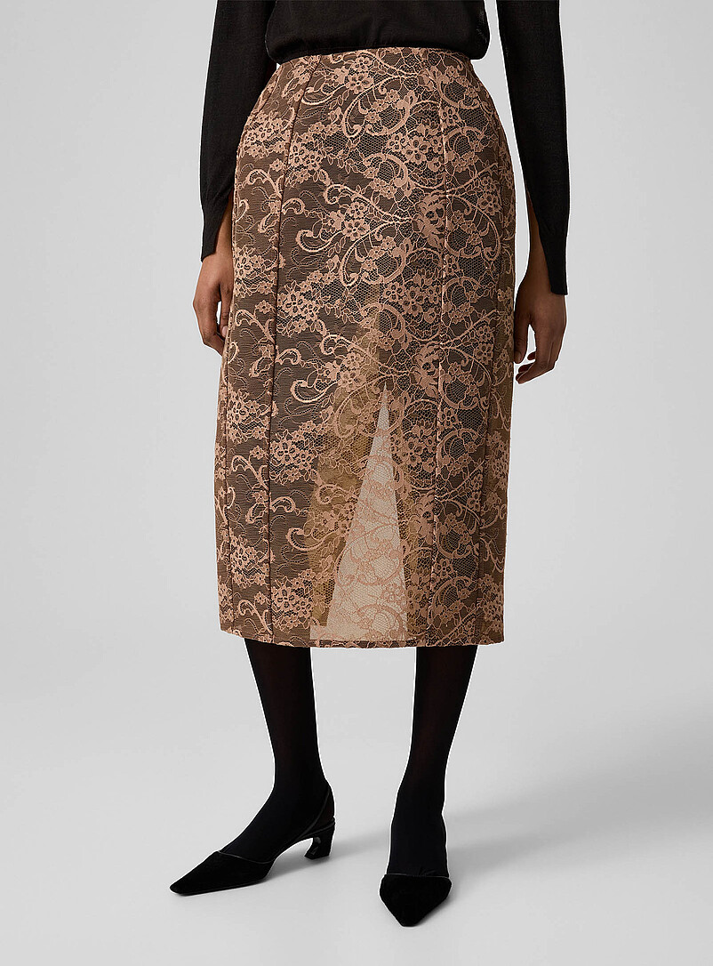 Structured lace pencil skirt product image 2