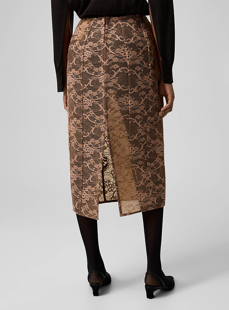Structured lace pencil skirt product image 3