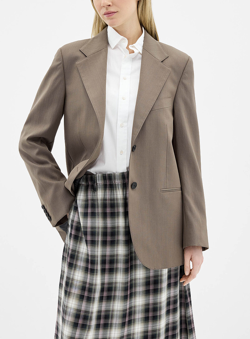 Wool-blend loose blazer product image (primary)