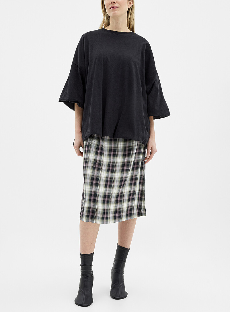 Gathered hem oversized T-shirt product image (primary)