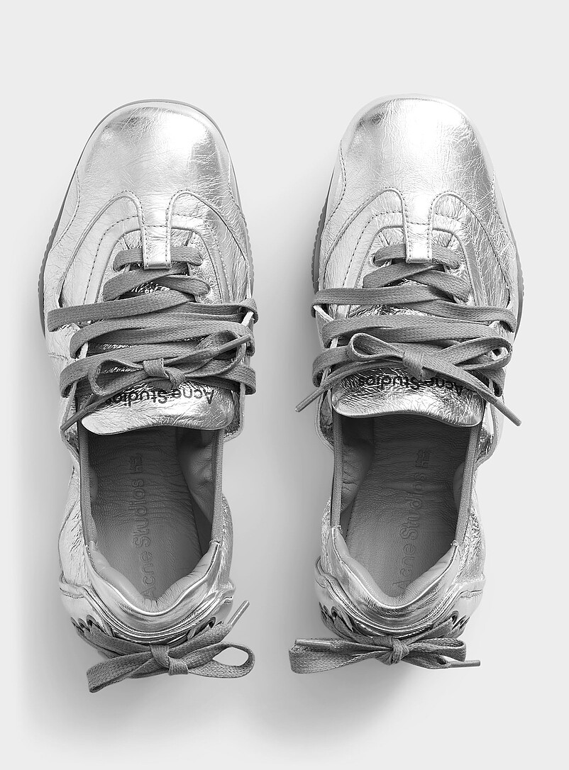 Metallic leather ballet flat sneaker Women product image 3