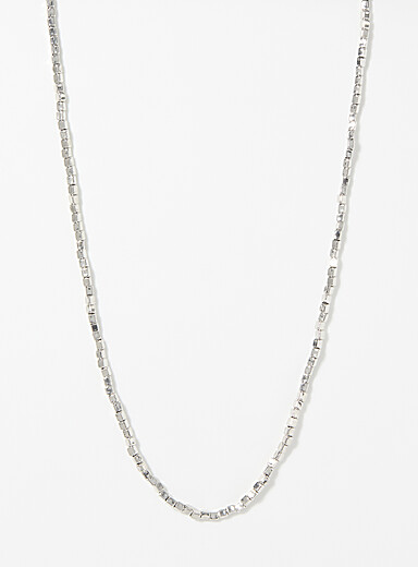 Rossetti: Le collier en argent petits cubes Argent pour homme