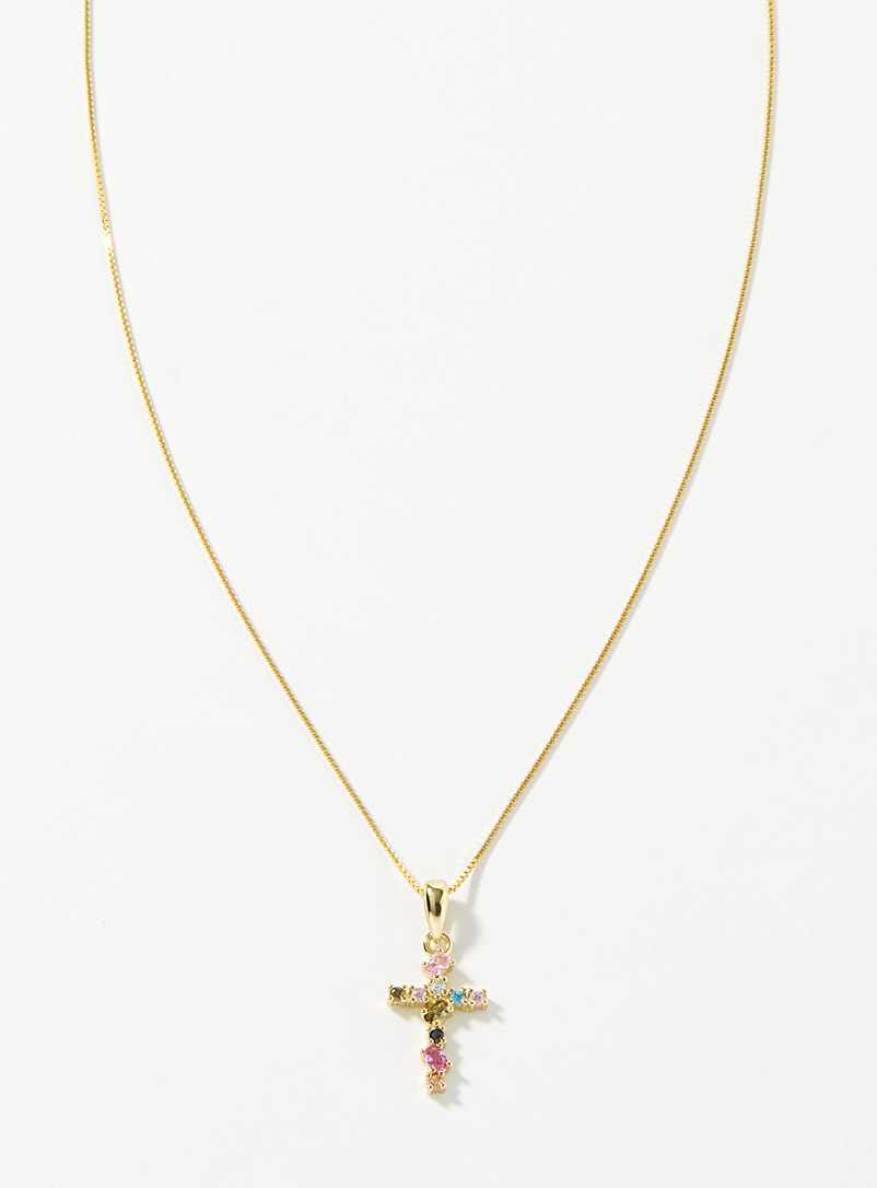 Simons Assorted Colourful cross chain for women