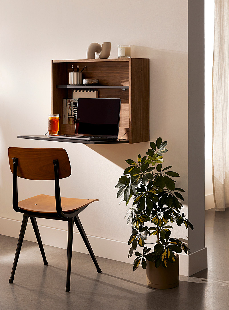 Simons Maison Grey Nutmeg and coal wall-mounted desk