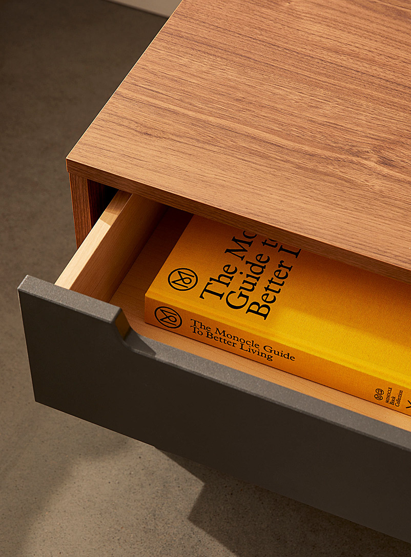 Modern walnut and coal nightstand | Simons Maison | | Simons