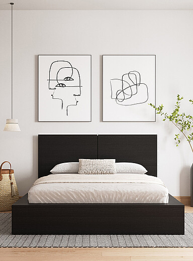 Simons Maison Hazelnut Sleek oak platform bed frame See available sizes