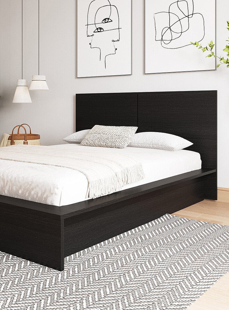 Simons Maison: La structure de lit plateforme &eacute;pur&eacute;e ch&ecirc;ne Voir nos formats offerts Sable