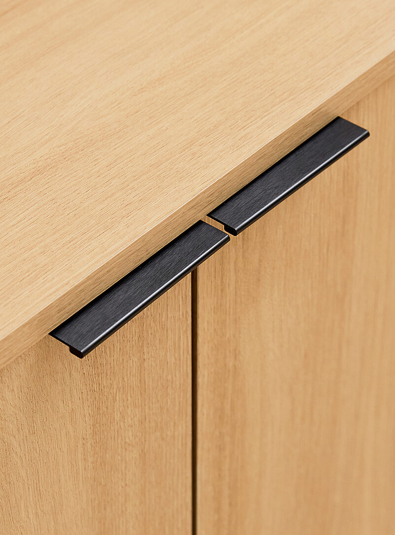 Simons Maison Dark wood Minimalist two-door floor cabinet