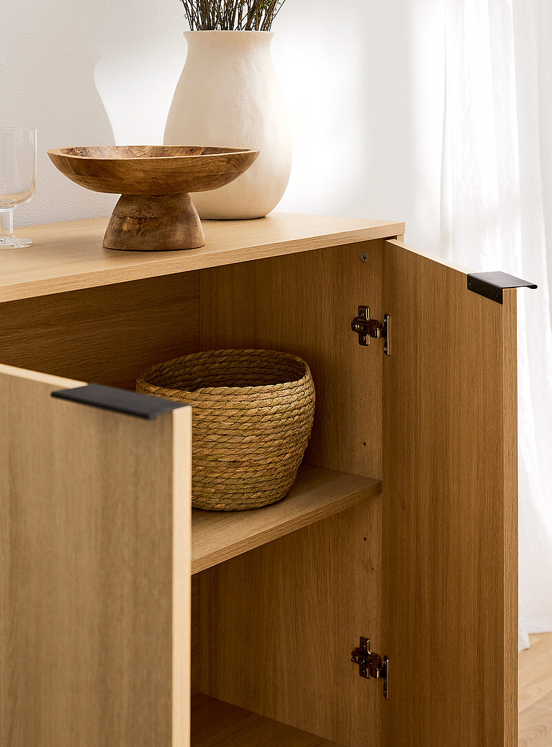 Simons Maison Dark wood Minimalist two-door floor cabinet