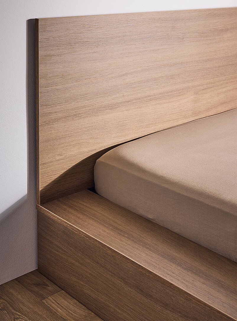 Simons Maison: La structure de lit plateforme &eacute;pur&eacute;e Grand format Noir