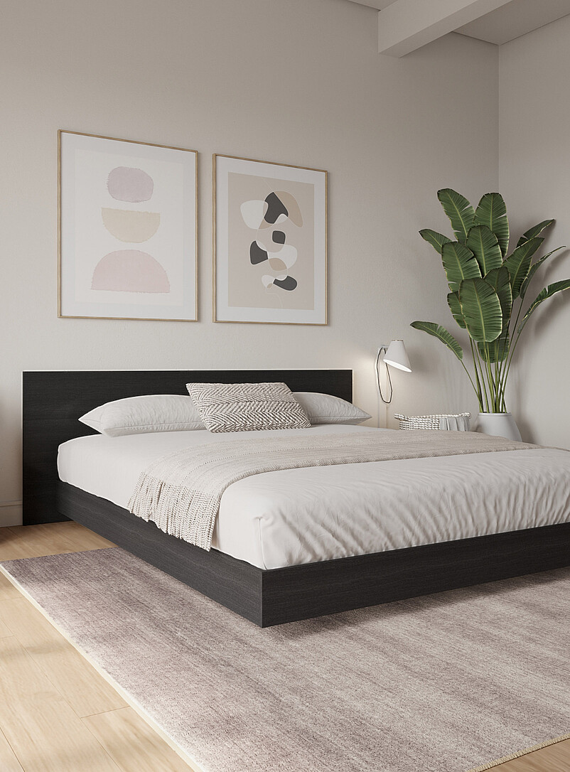 Simons Maison: La structure de lit plateforme Satori Voir nos formats offerts Brun noisette