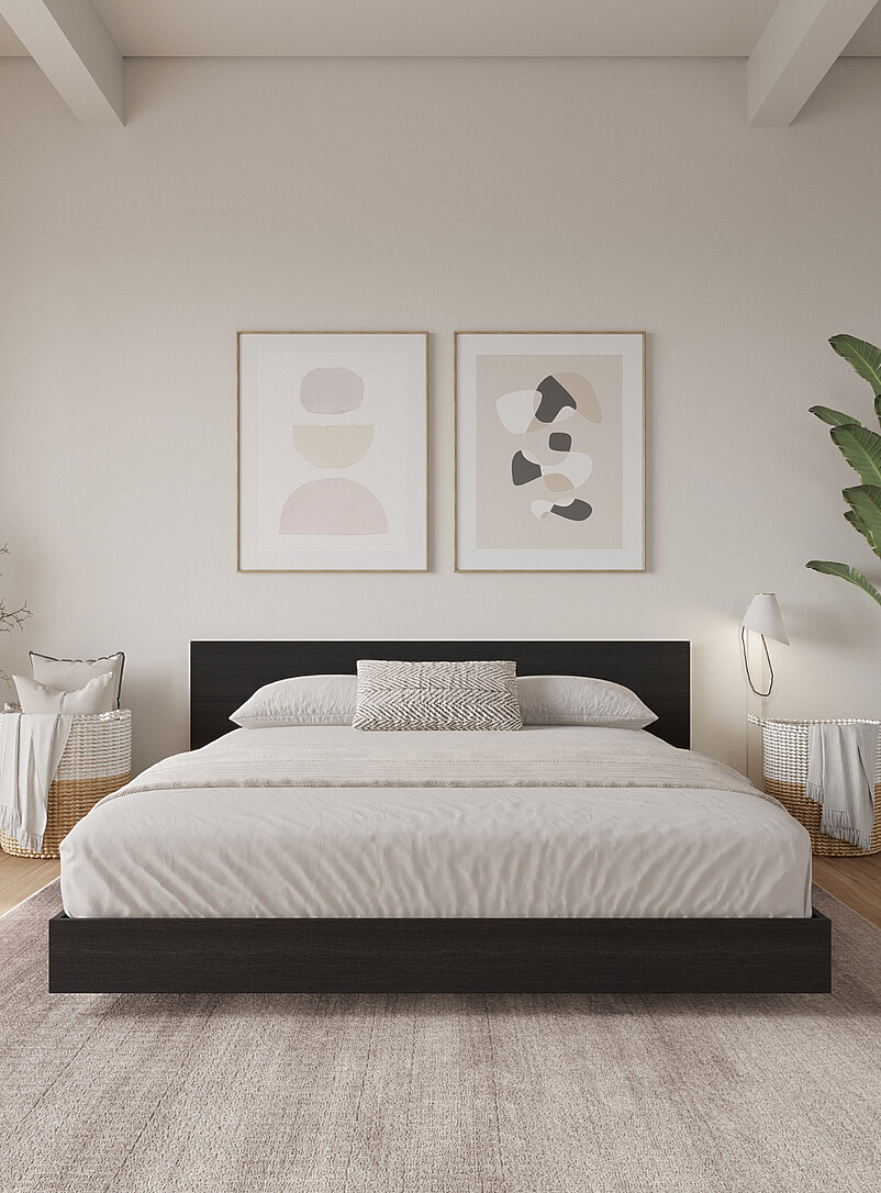 Simons Maison: La structure de lit plateforme Satori Voir nos formats offerts Brun noisette