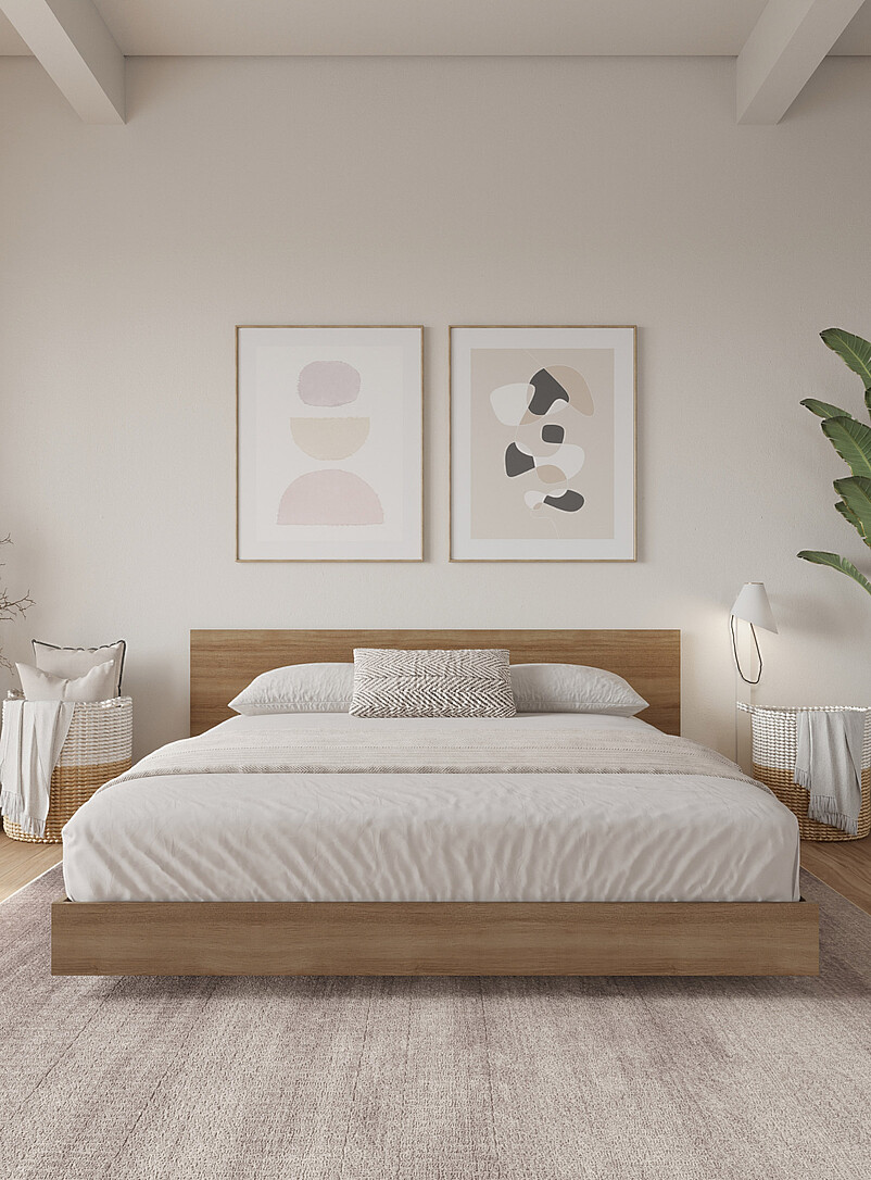 Simons Maison: La structure de lit plateforme Satori Voir nos formats offerts Brun noisette