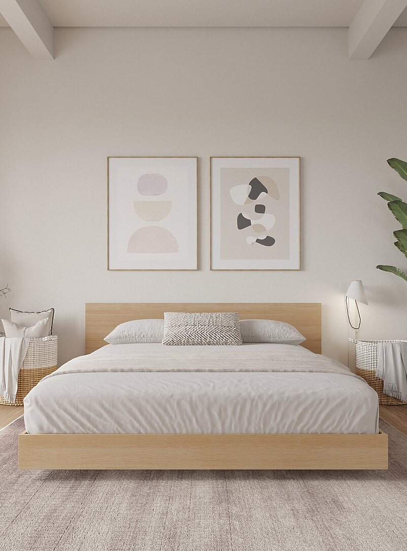 Simons Maison: La structure de lit plateforme Satori Voir nos formats offerts Brun noisette