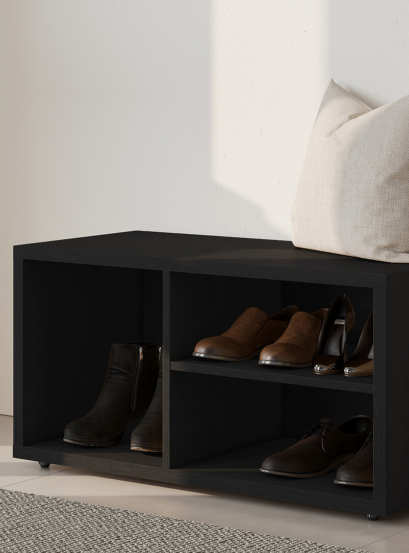 Simons Maison Black Porto bench with storage