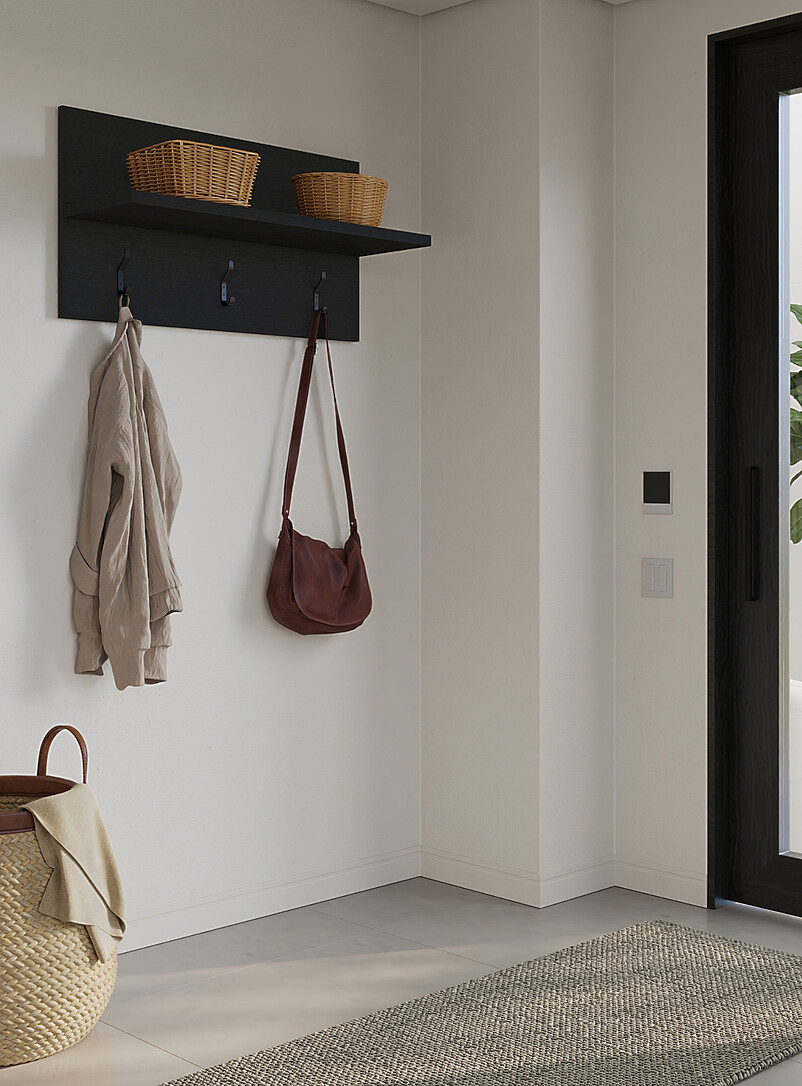 Simons Maison Black Porto shelf with hooks