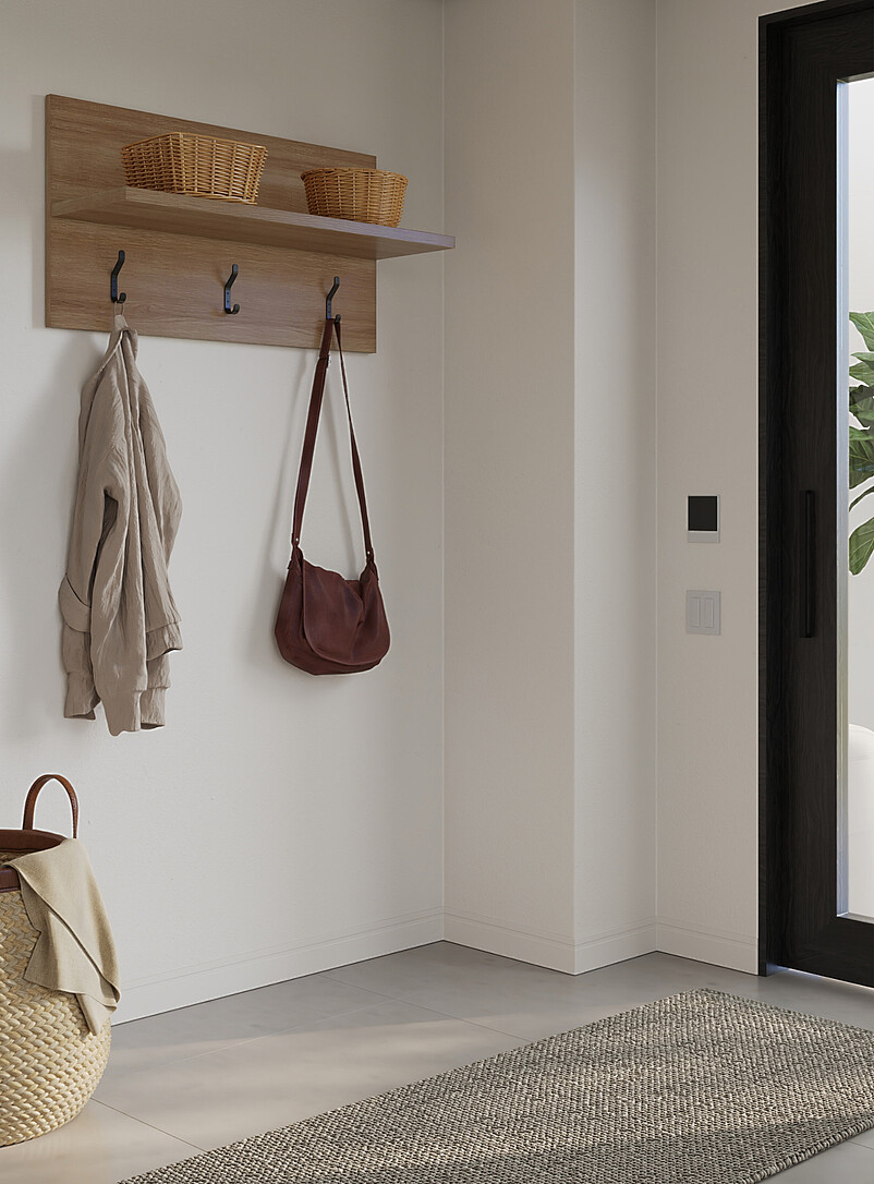 Simons Maison Black Porto shelf with hooks
