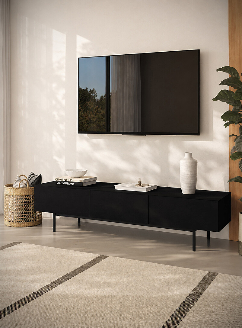 ⑤M28 新品　Francfranc CHIARO TV BOARD 3 Linea sleek three-drawer TV unit See available colours | Simons