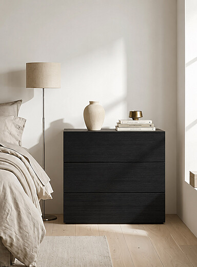 La commode &eacute;pur&eacute;e trois tiroirs Modern Voir les couleurs offertes