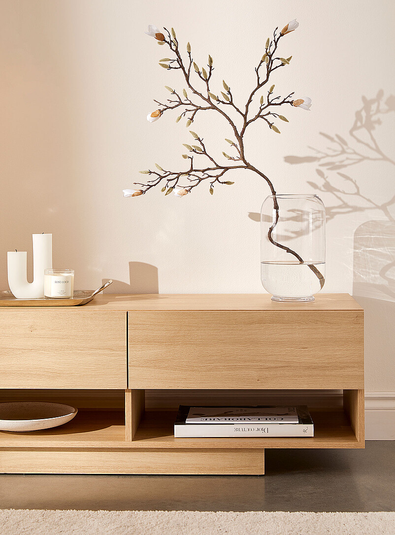 Maple three-drawer TV unit 72" product image 2