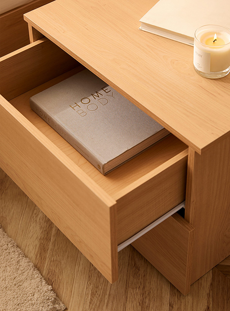 Minimalist two-drawer bedside table product image 2