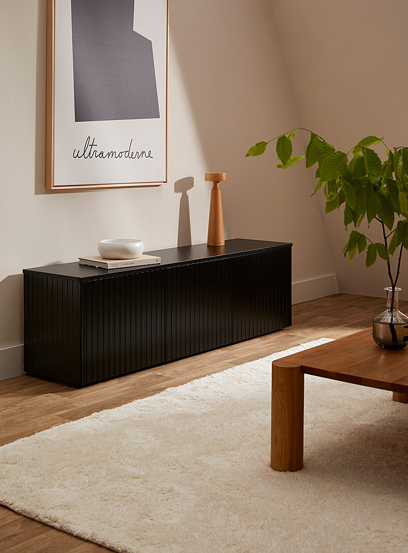 Vertical Grooves Sleek Tv Unit 60"