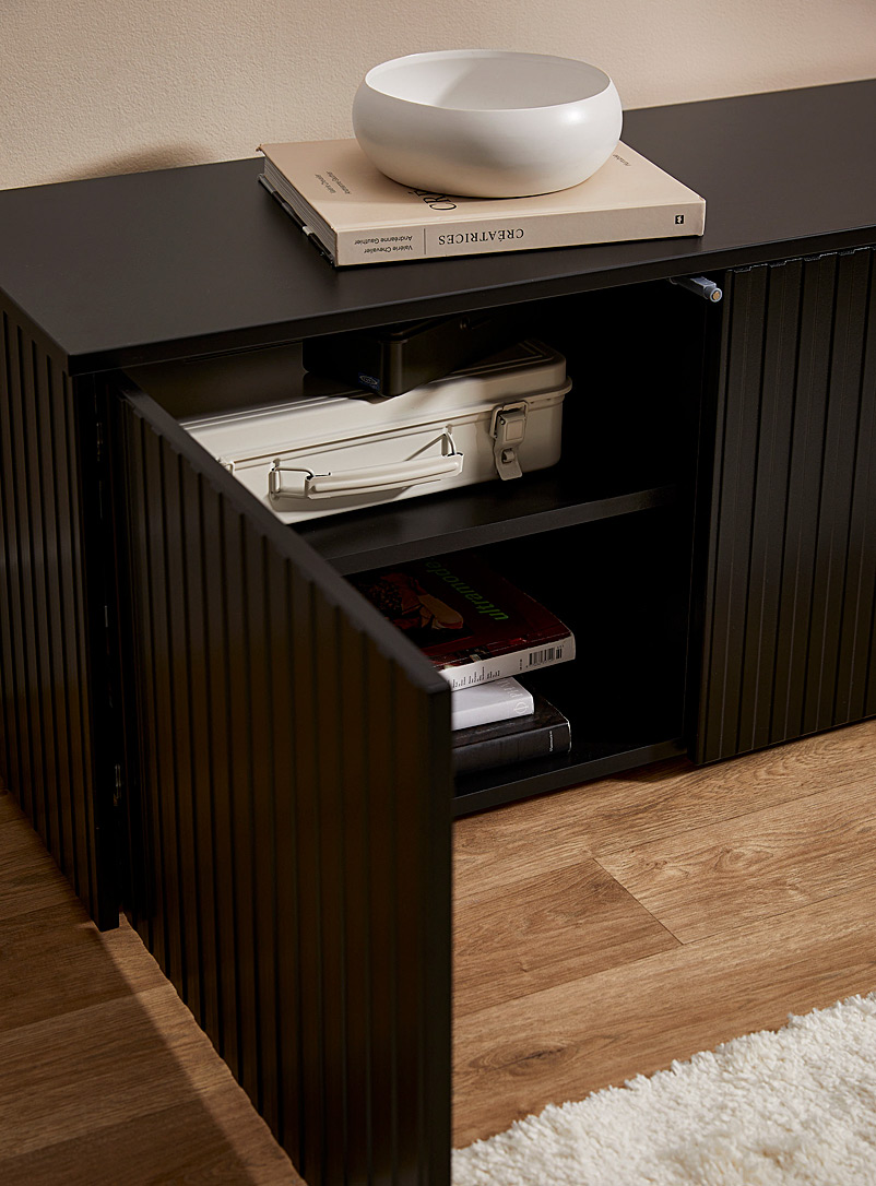 Vertical grooves sleek TV unit 60" product image 2