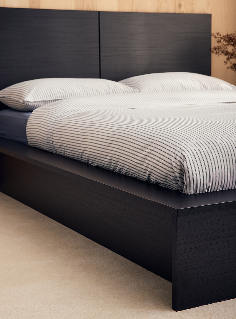 Sleek oak platform bed frame See available sizes product image 2