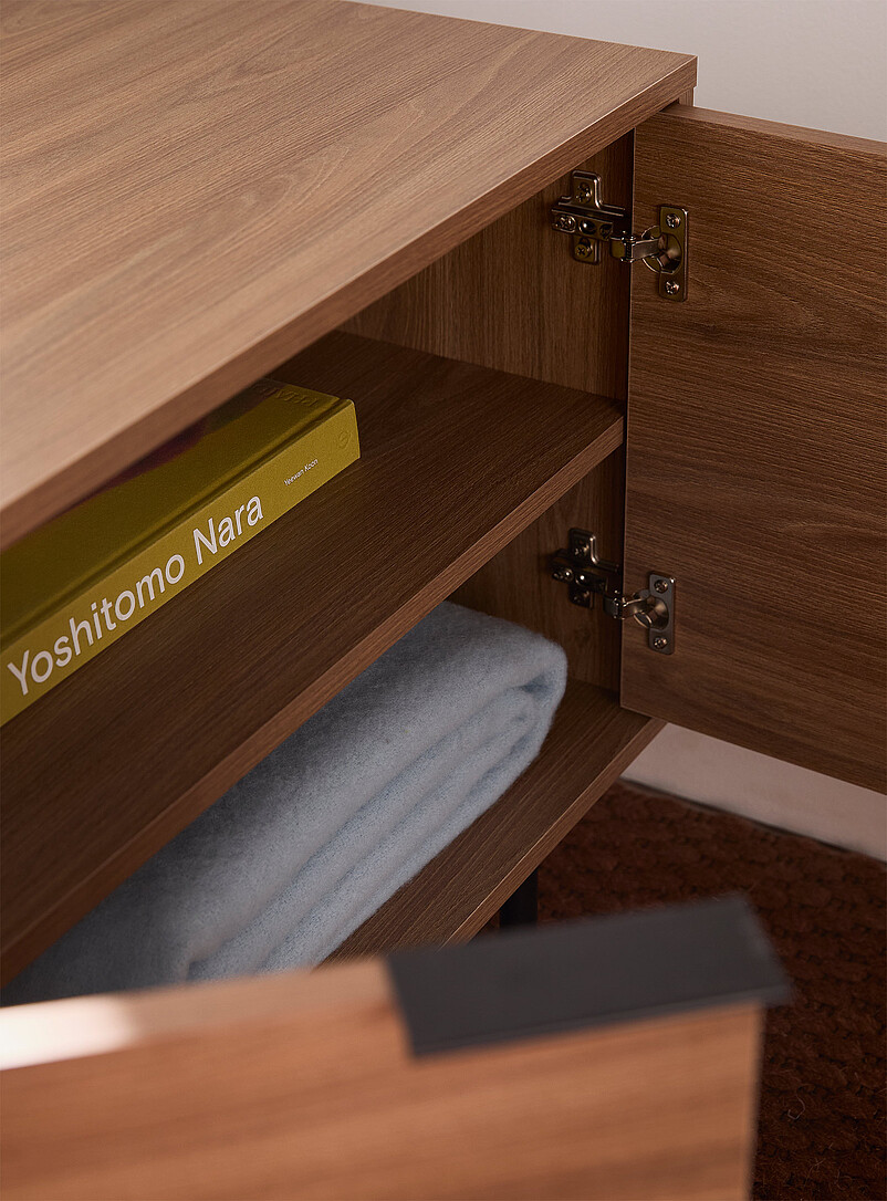Metallic legs four-door minimalist TV unit 70 in product image 3