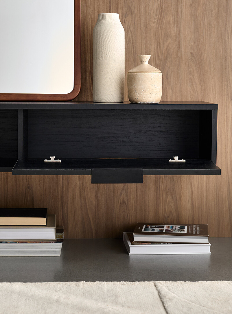 Sleek two-door floating media unit 72 in product image 3