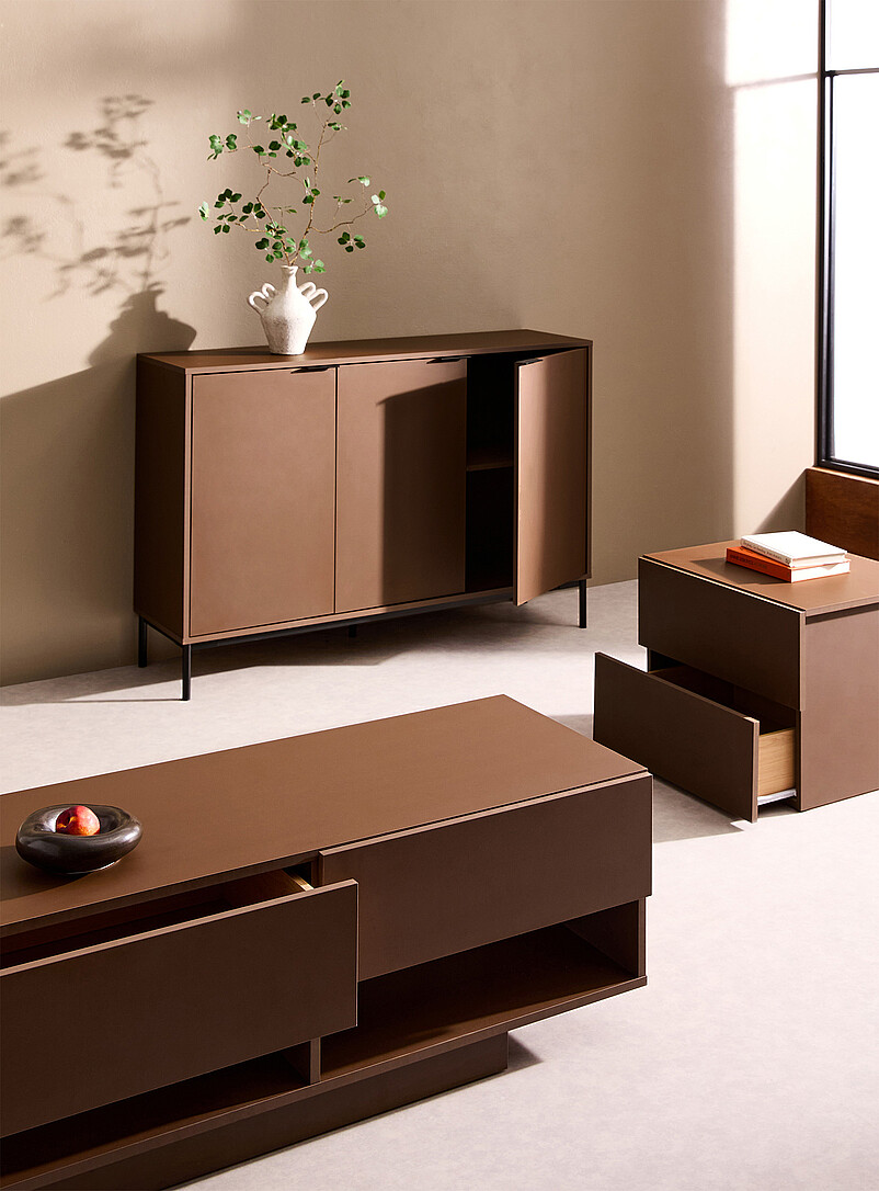 Coloured three-drawer TV unit 72" product image 3