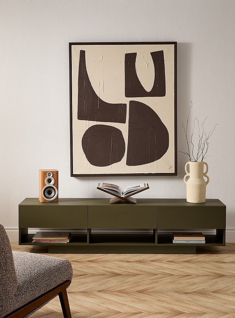 Coloured Three-Drawer Tv Unit 72"