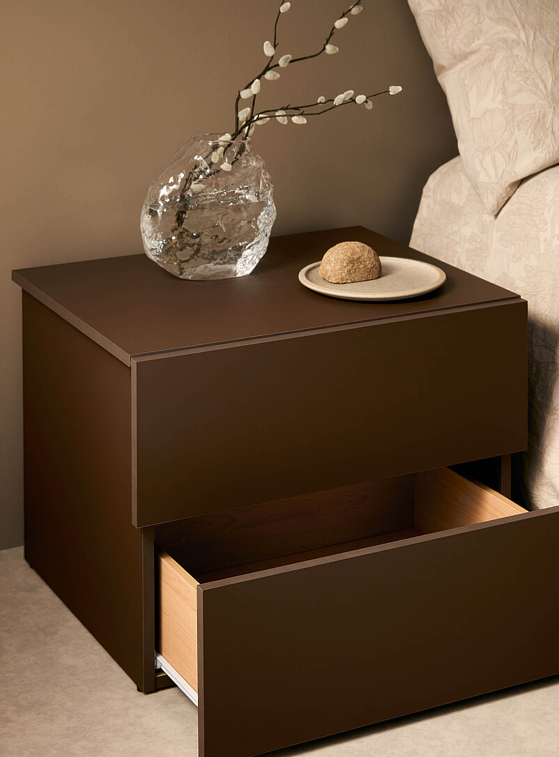 Coloured sleek bedside table product image 2