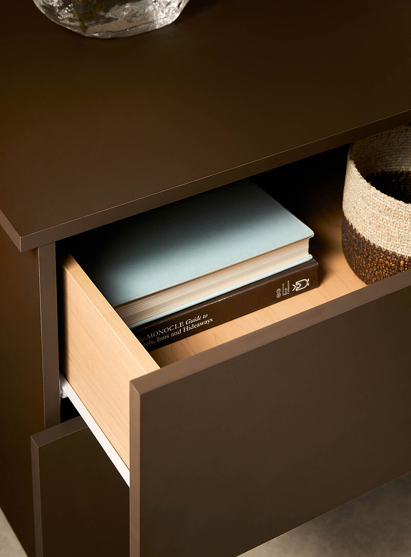 Coloured sleek bedside table product image 3