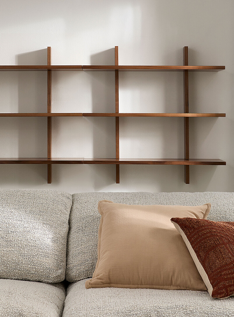 Dark wool triple wall shelf product image 2
