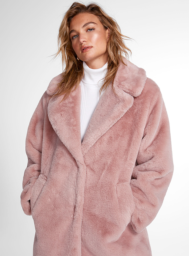 LAMARQUE Pink Linnea faux-fur coat for error