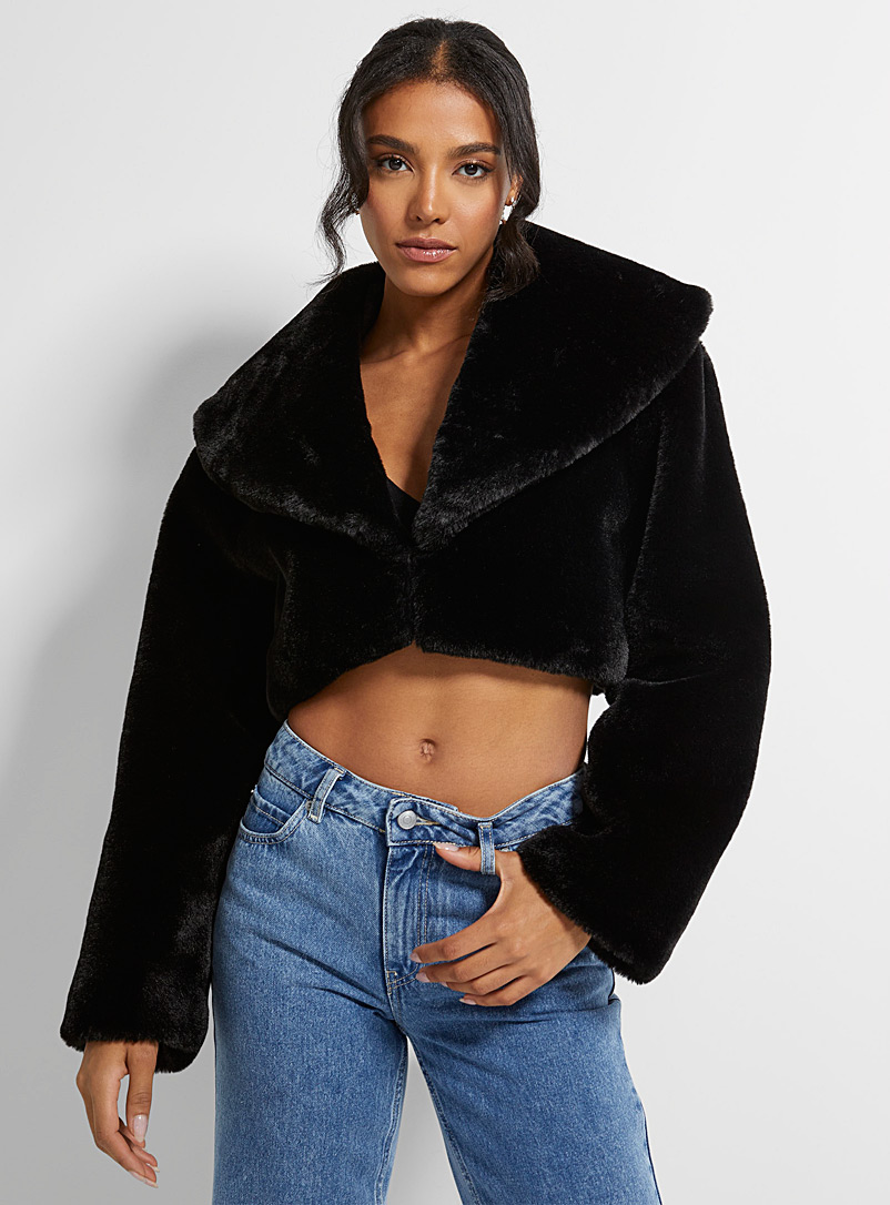 LAMARQUE Black Danika faux-leather cropped jacket for error
