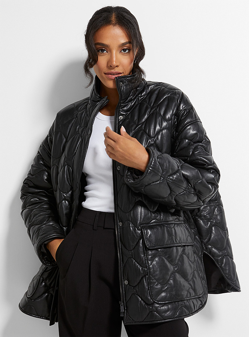 Verina oversized faux-leather puffer jacket | LAMARQUE | Women's Coats ...
