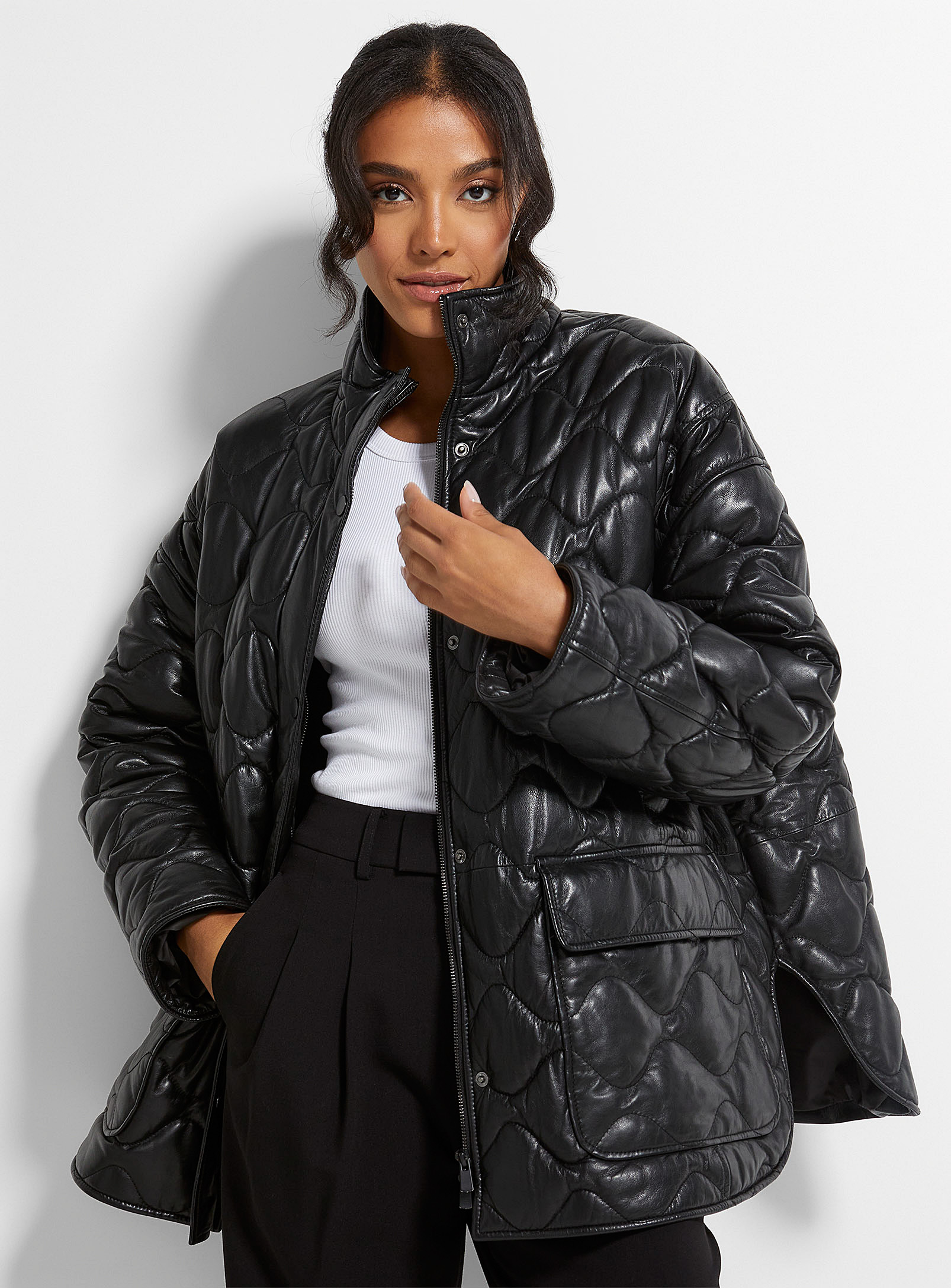 LAMARQUE - Verina oversized faux-leather puffer jacket