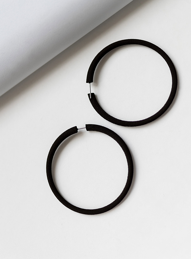 Vox & Oz Black Atlas recycled nylon earrings
