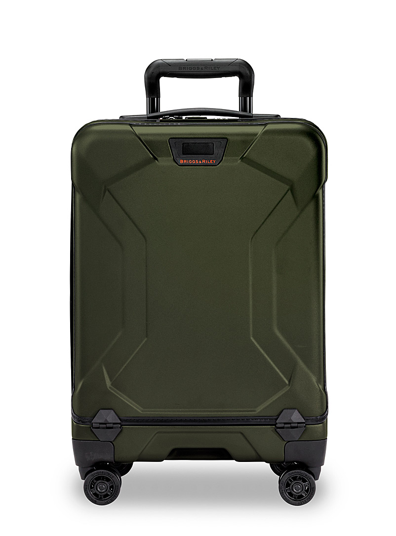 Briggs & Riley: La valise de cabine rigide à roulettes pivotantes 21 po Collection Torq Kaki chartreuse