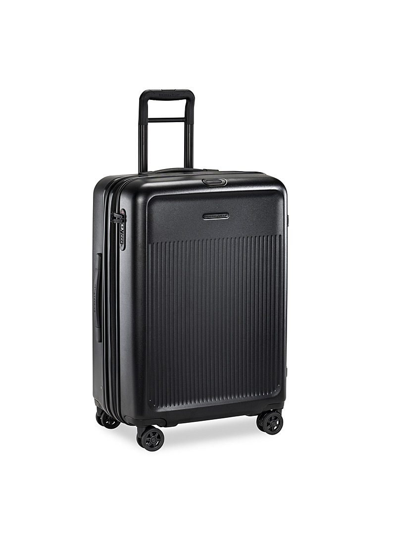 Briggs & Riley Black 27'' Hard shell expandable suitcase with swivel wheels Sympatico collection