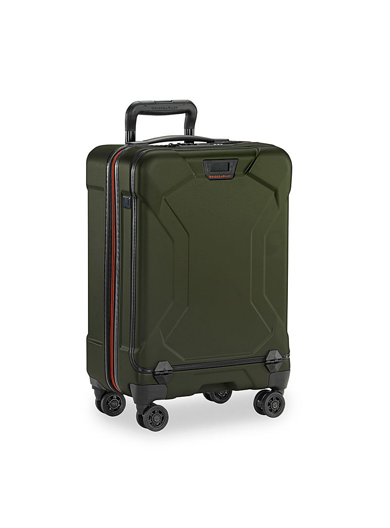 Briggs & Riley Mossy Green International 21" hard carry-on luggage Torq collection